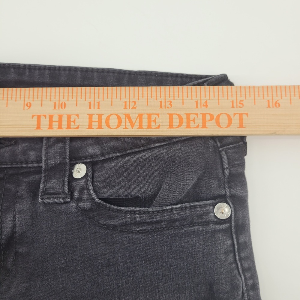 True Religion Stella Low Rise Skinny Jeans 30 Black Faded Denim Womens - Picture 4 of 8